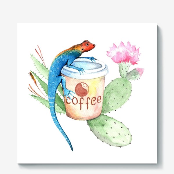 Холст «Coffee Lizard»