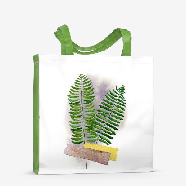 Сумка-шоппер «Листья папоротника в букете»