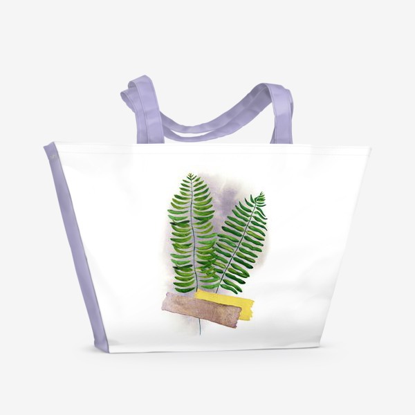 Пляжная сумка «Листья папоротника в букете»