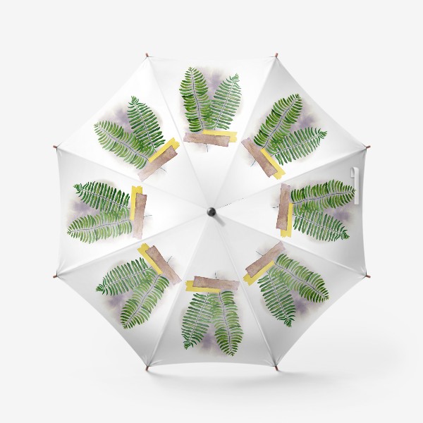 Зонт «Листья папоротника в букете»
