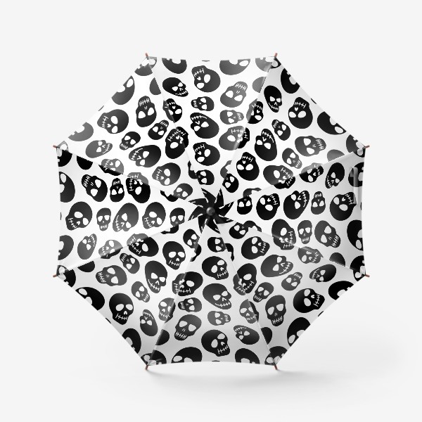 Зонт «Черные черепки. Хэллуин»