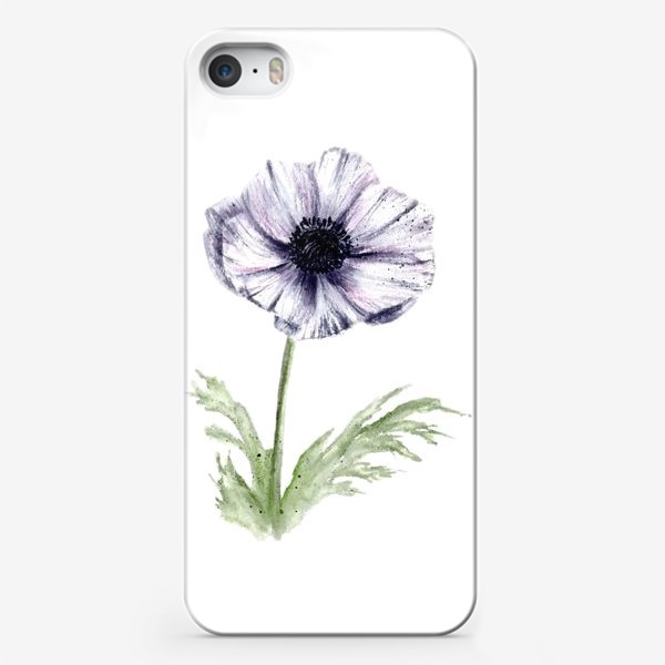 Чехол iPhone «Акварельный цветок анемон»