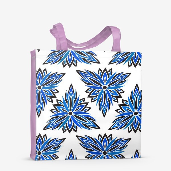 Сумка-шоппер &laquo;Синие абстрактные цветы&raquo;
