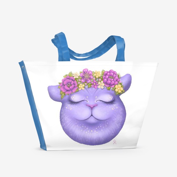Пляжная сумка «Мечтательная кошка »