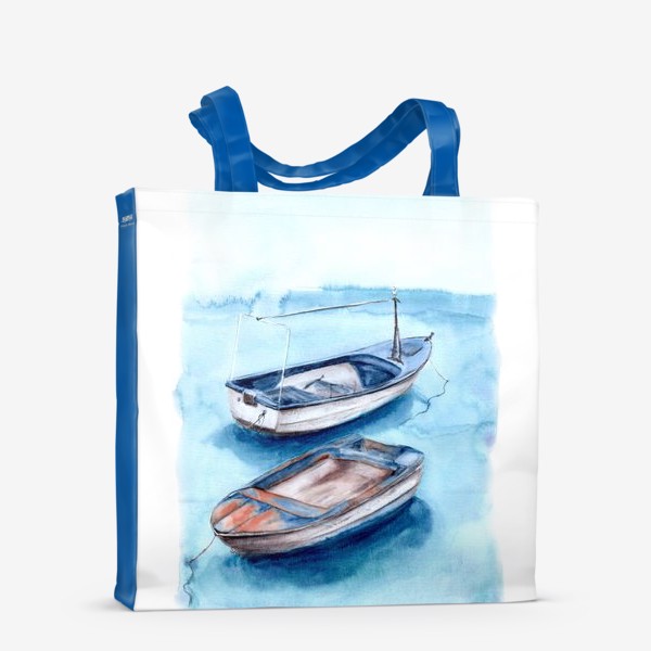 Сумка-шоппер «Морской сюжет с лодками»