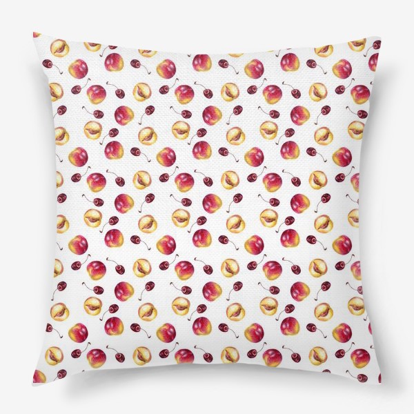 Подушка «Персики и черешня»