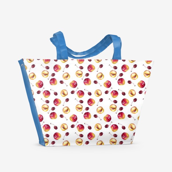 Пляжная сумка «Персики и черешня»