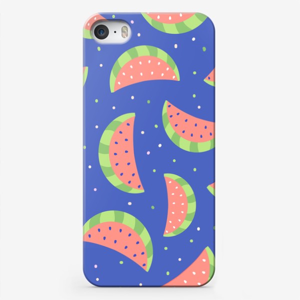 Чехол iPhone «Милые дудлы арбузы.  Ягоды, фрукты. Нежный детский узор »