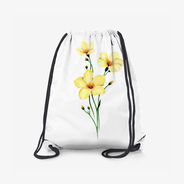Рюкзак «Желтые цветы ботаническая иллюстрация»