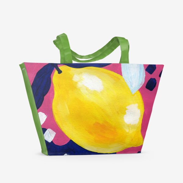 Пляжная сумка «Лимон, акрил»