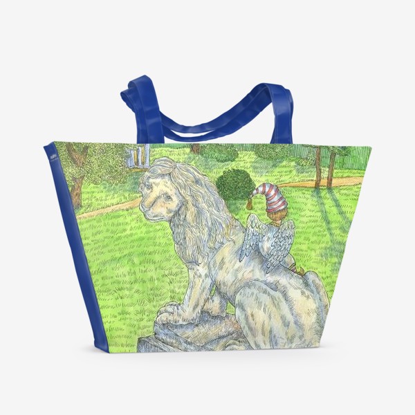 Пляжная сумка «Добрый Лев в Павловском парке»