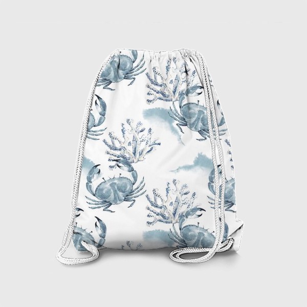 Рюкзак «паттерн в морском стиле с крабами и кораллами »