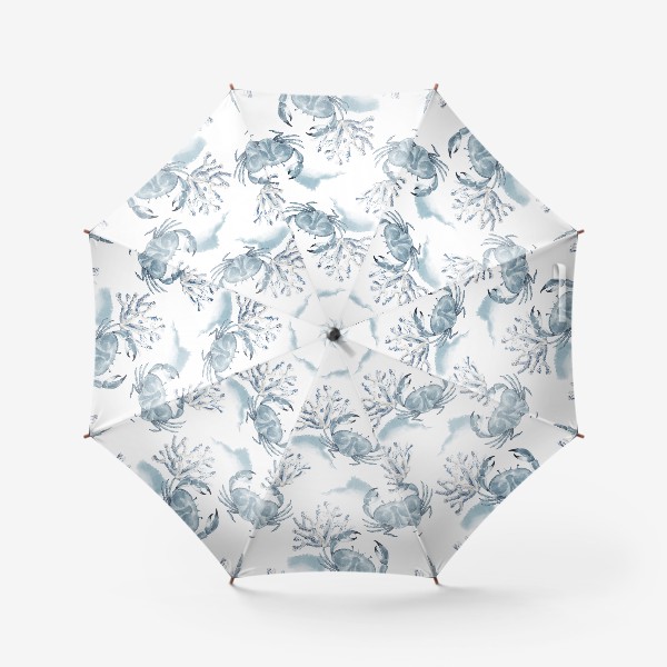 Зонт &laquo;паттерн в морском стиле с крабами и кораллами &raquo;