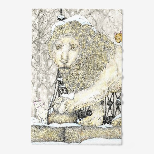 Полотенце «Старый добрый Лев и коты»