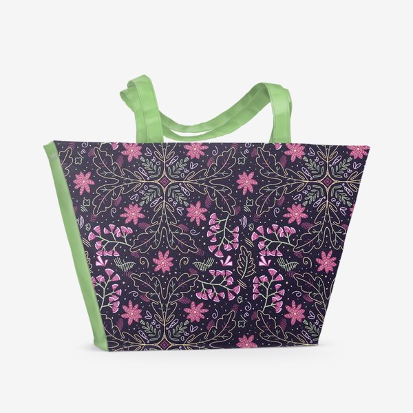 Пляжная сумка «Розовая арабеска»