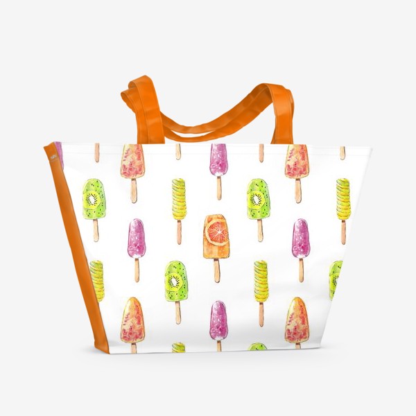 Пляжная сумка «Акварельное мороженое»