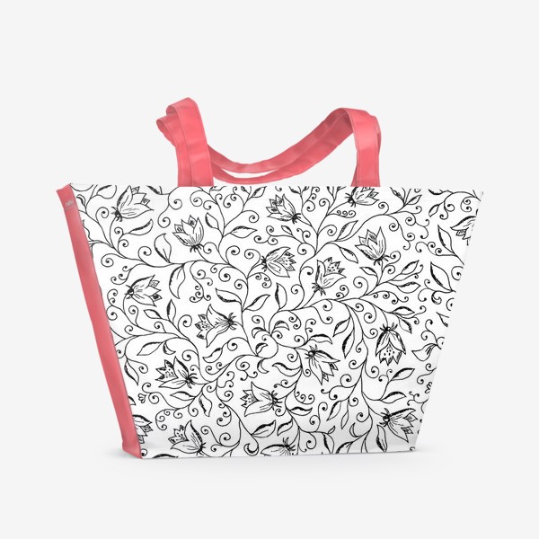 Пляжная сумка «Полевые цветы. Арт 1»