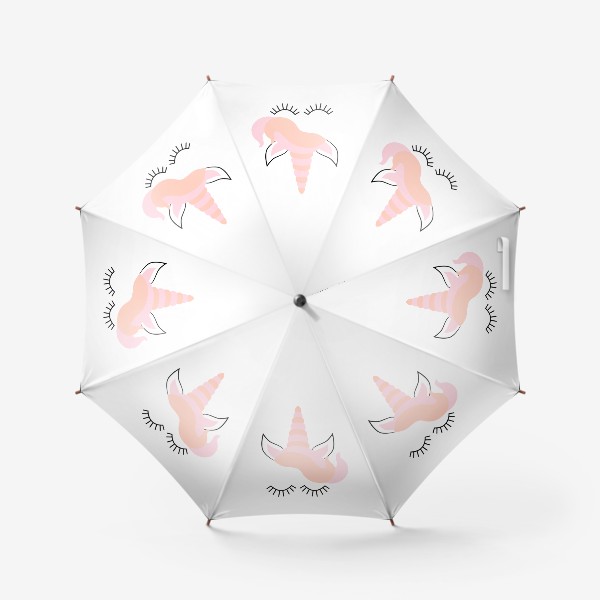 Зонт «Мордочка единорога с закрытыми глазками»