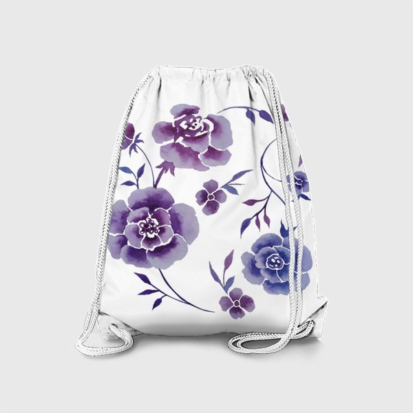 Рюкзак «Акварельные веточки с цветами»