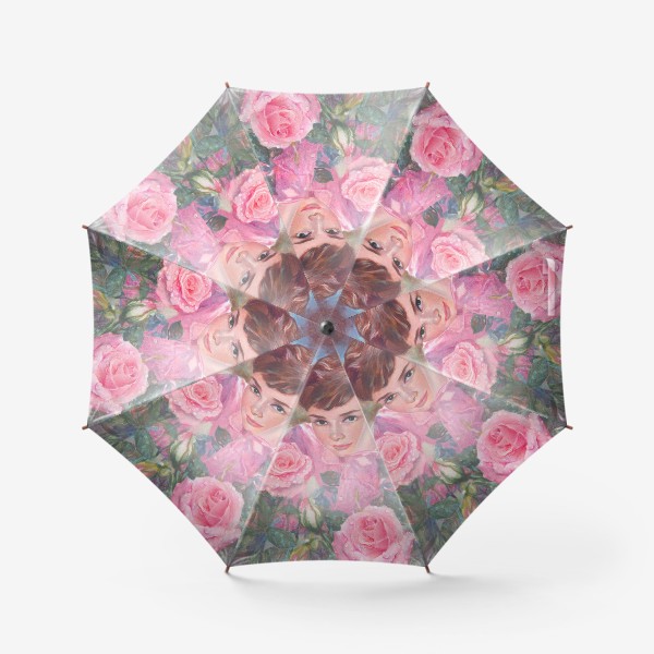Зонт «Одри и розы»