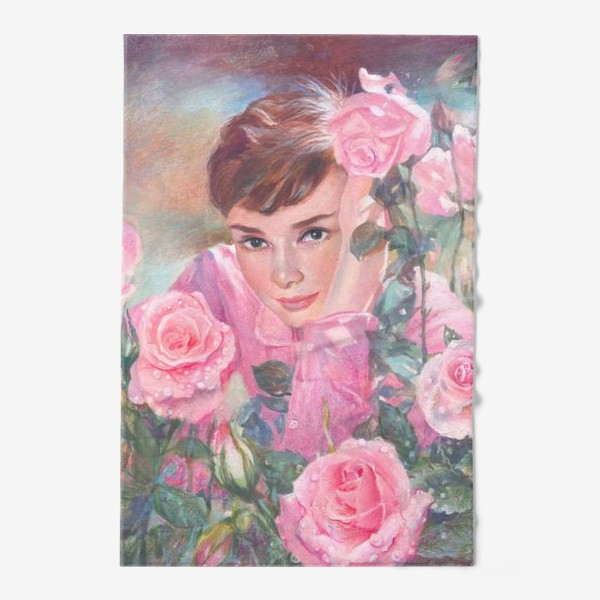 Полотенце «Одри и розы»