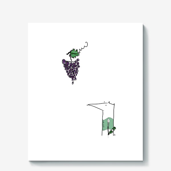 Холст «Вино и лис. "Винолиз"»