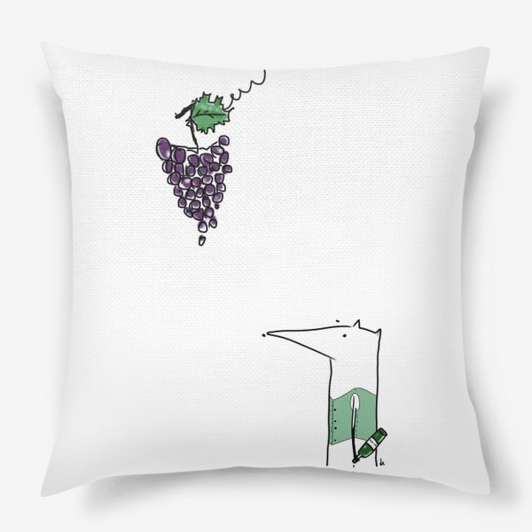 Подушка «Вино и лис. "Винолиз"»