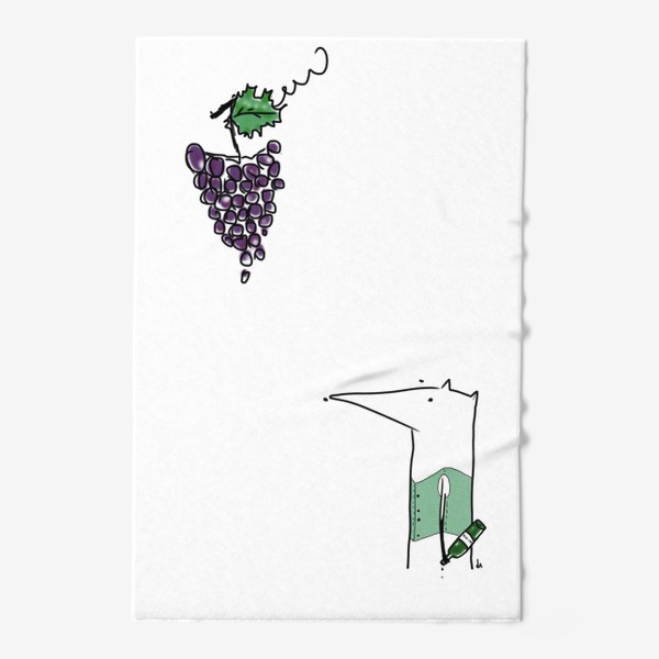 Полотенце «Вино и лис. "Винолиз"»