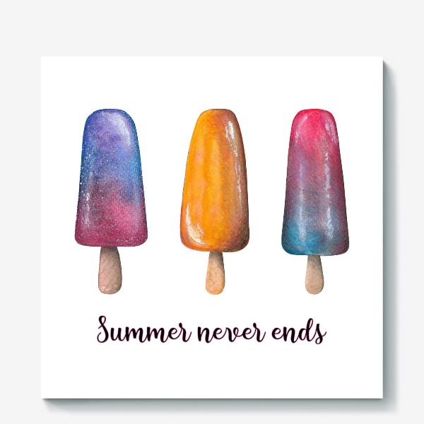 Холст «Мороженое. Лето. Summer»