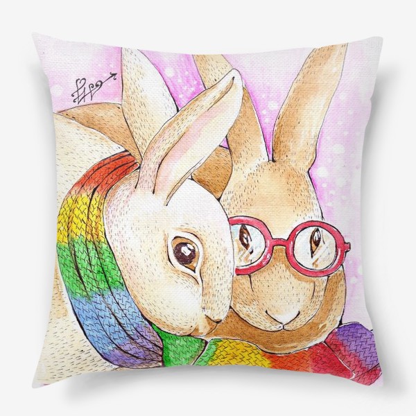 Подушка «кролики»
