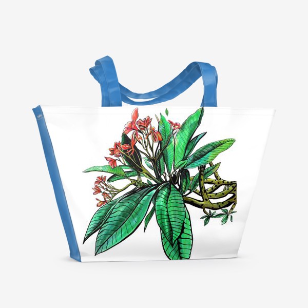 Пляжная сумка «Красные Орхидеи. Шикарные цветы орхидеи»