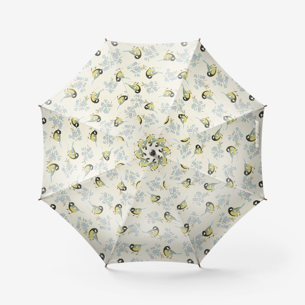 Зонт «Синица в цветах»