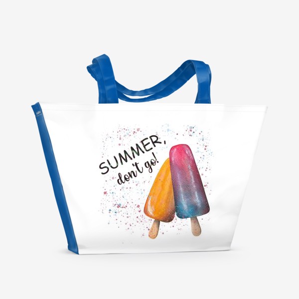 Пляжная сумка «Summer. Лето. Мороженое»