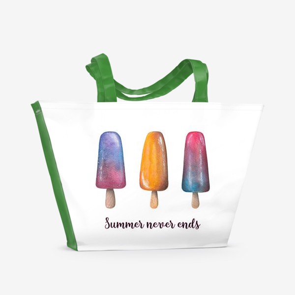 Пляжная сумка «Мороженое. Лето. Summer»