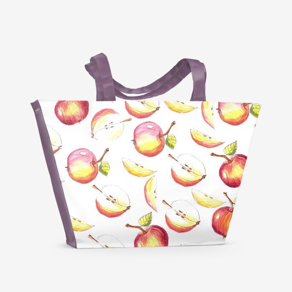 Пляжная сумка &laquo;Яблочный паттерн&raquo;