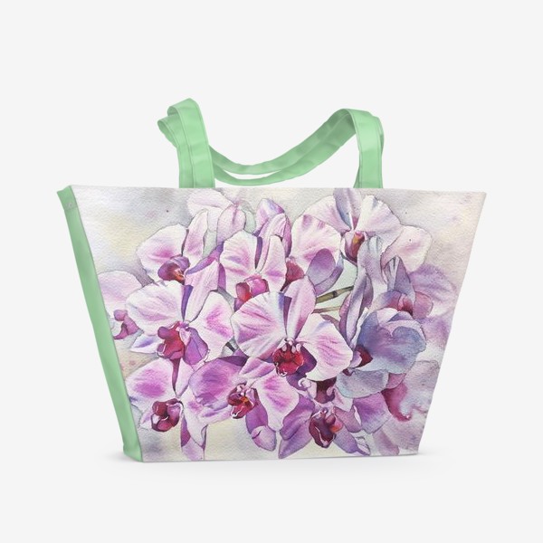 Пляжная сумка «Орхидея Акварель»
