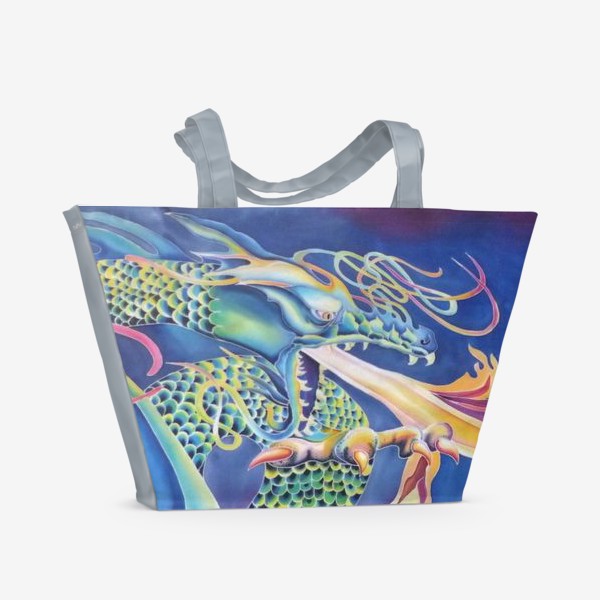 Пляжная сумка «Синий дракон »