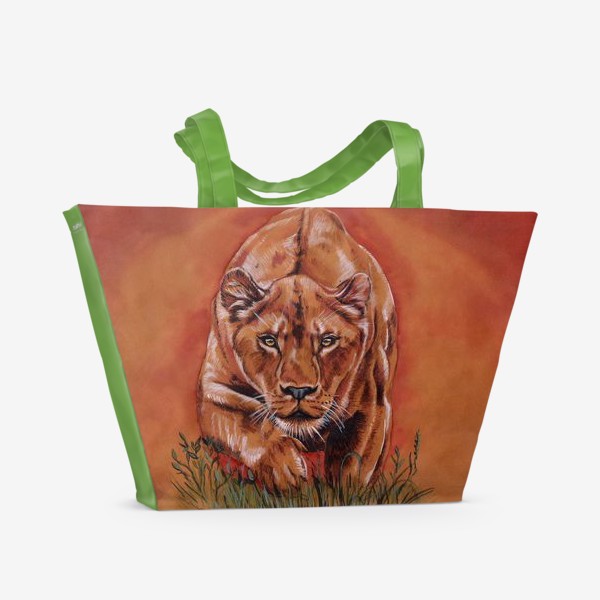 Пляжная сумка «львиная охота »