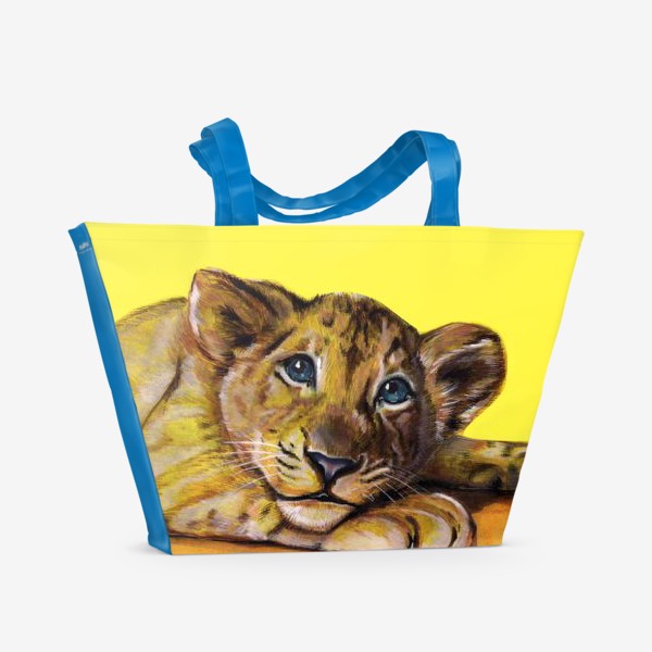 Пляжная сумка « Голубоглазый львенок »