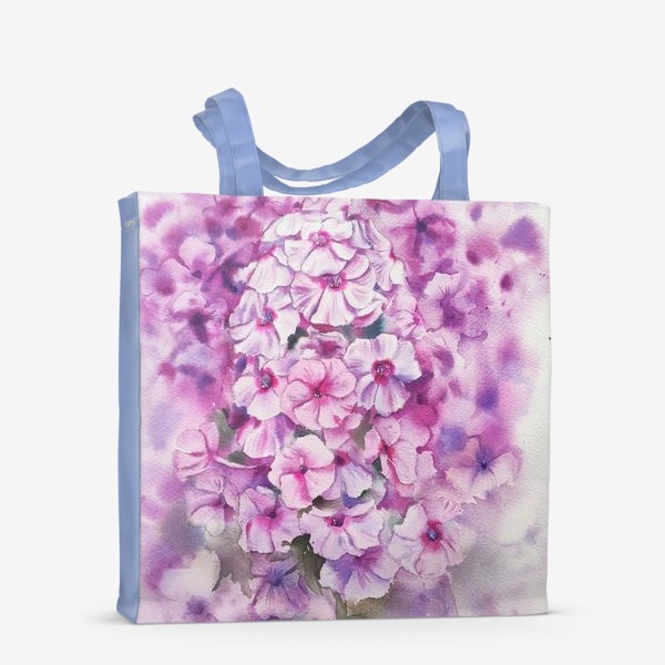 Сумка-шоппер «Акварель Розовые цветы Флоксы»