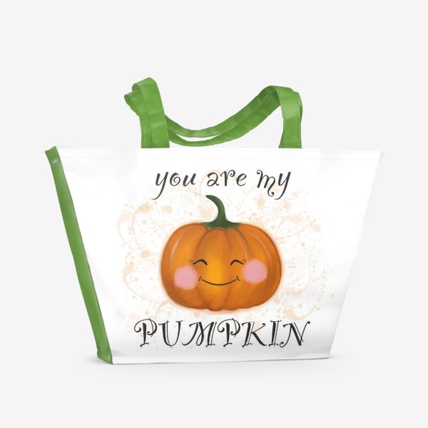 Пляжная сумка «Осень. Хэллоуин. Тыква. Pumpkin»