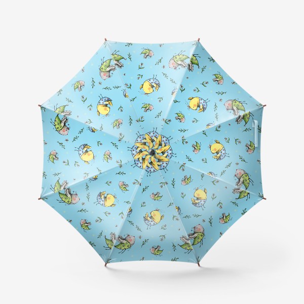 Зонт «Птички-невелички на голубом»