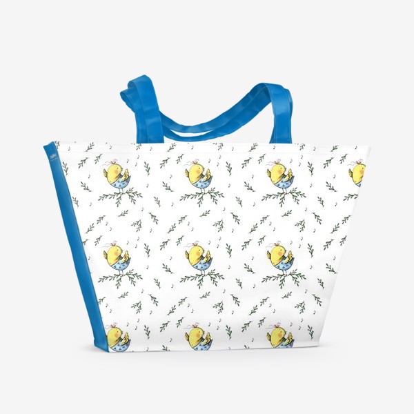 Пляжная сумка &laquo;Певчие птички-невелички&raquo;