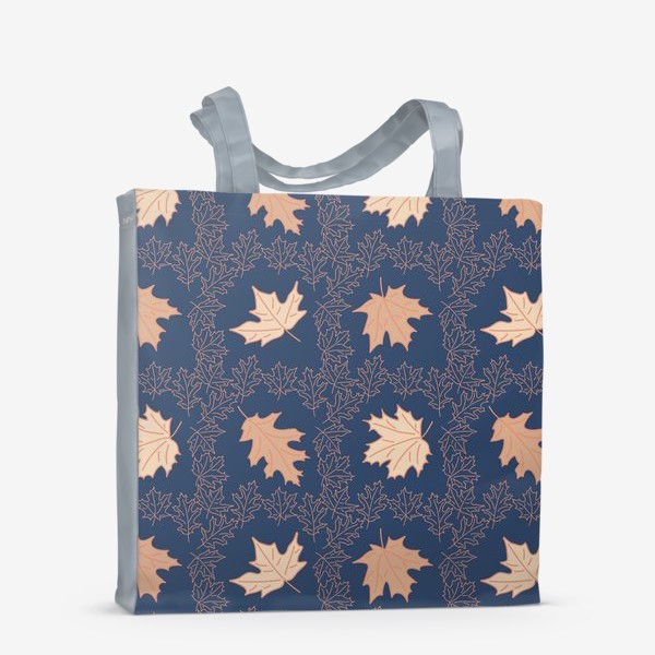 Сумка-шоппер «Листья на синем»