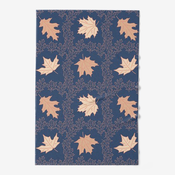 Полотенце «Листья на синем»