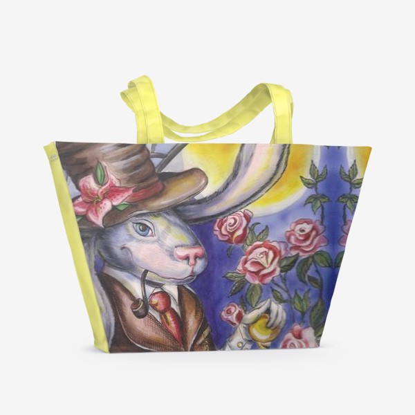 Пляжная сумка «Кролик страны Чудес »