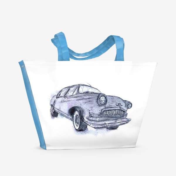 Пляжная сумка «Раритетный автомобиль»