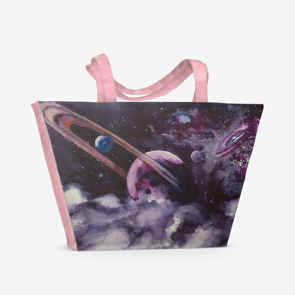 Пляжная сумка «Сиреневый космос»