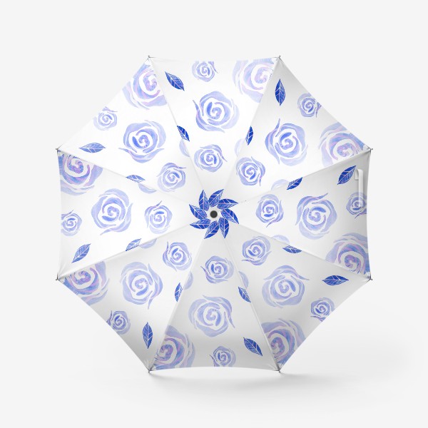 Зонт «голубые розы»