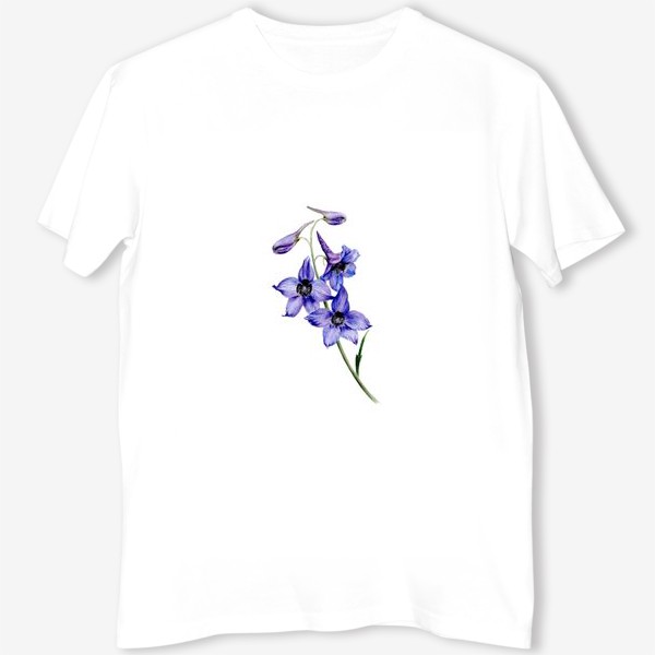 Футболка &laquo;Фиолетовые цветы ботаническая иллюстрация&raquo;